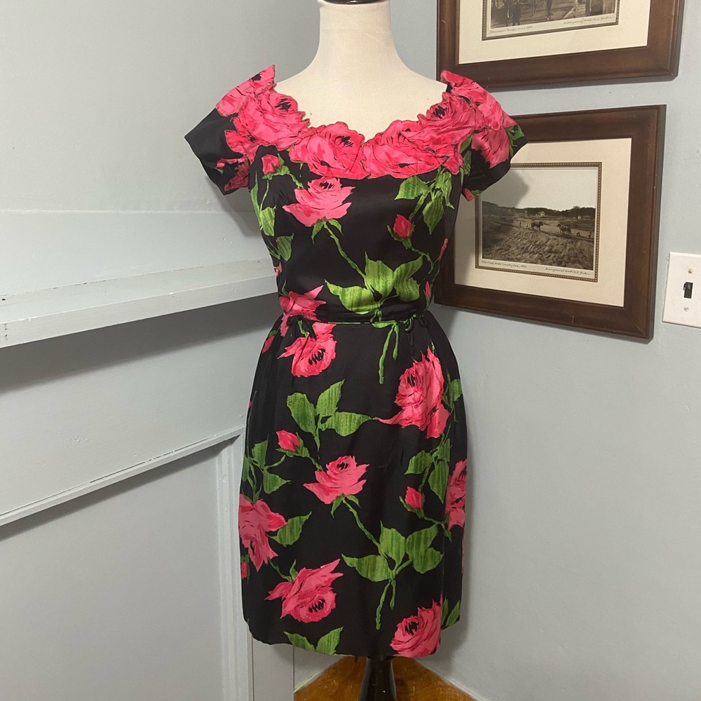 VINTAGE 1960s Cocktail Kay Selig Dress